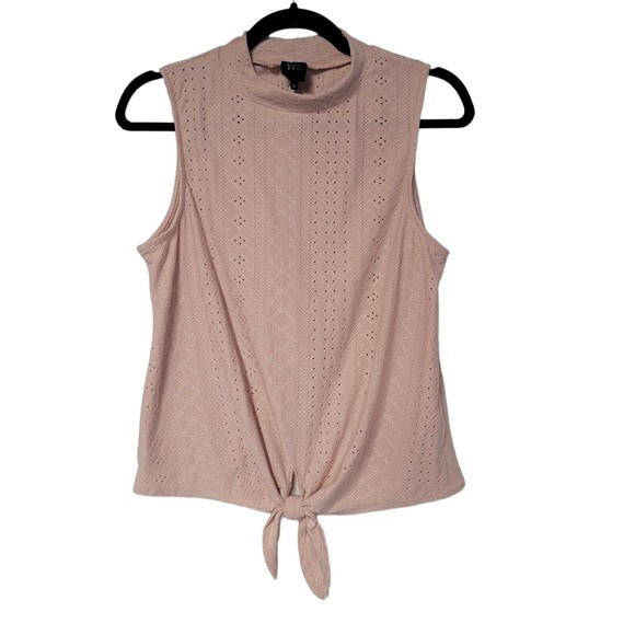 Anthropologie W5 Boho Pink Eyelet Tank Top Women's Size M - Picture 4 of 4